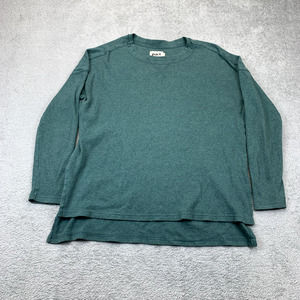 Pact Organic Cotton Sweatshirt Womens Small Pullover Crew Neck Green Oversized